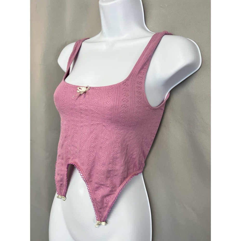 Anthropologie Pilcro Lot Of 2 Tanks Tops‎ Sz Medium White / Pink - Picture 4 of 11